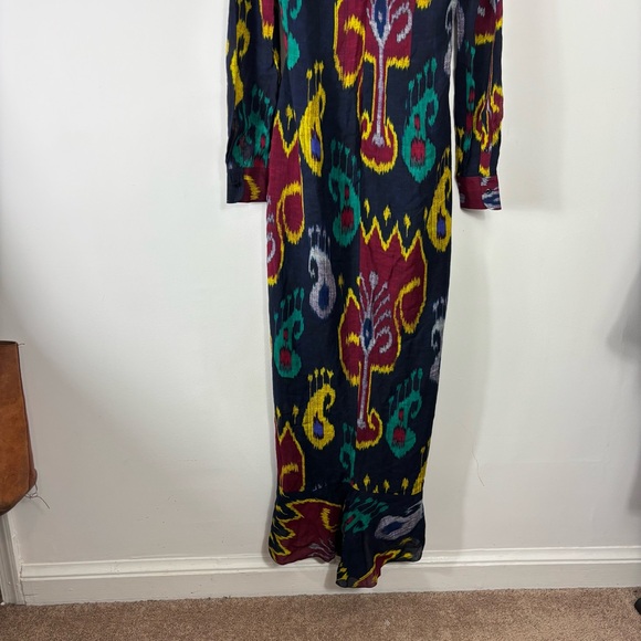 Ralph Lauren Vilgot Ikat-Print Evening Dress Womens 6 Purple Label Made in Italy - Picture 11 of 16